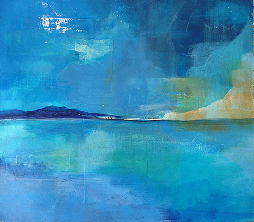 11" x 9.5" Acrylic and Collage on Paper