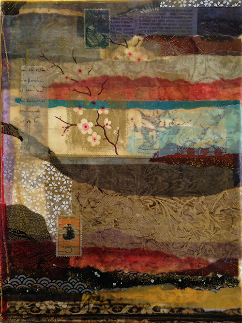 Beeswax and Paper on Canvas 9" x 12"