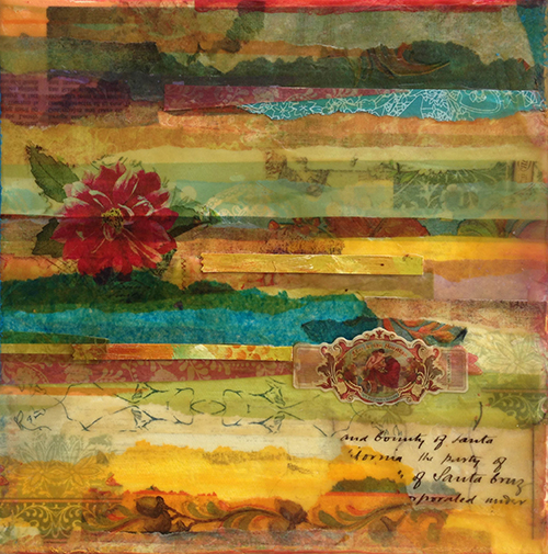 Beeswax and Paper on Canvas 10" x 10"