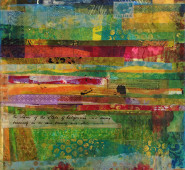 Beeswax and Paper on Canvas 12" x 12"