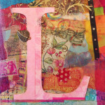 Beeswax Collage on Wood  6.125" x 6.5"