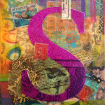 Beeswax Collage on Wood  6.125" x 6.5"