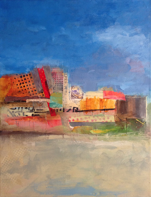 11" x 14" Acrylic and Collage on Canvas